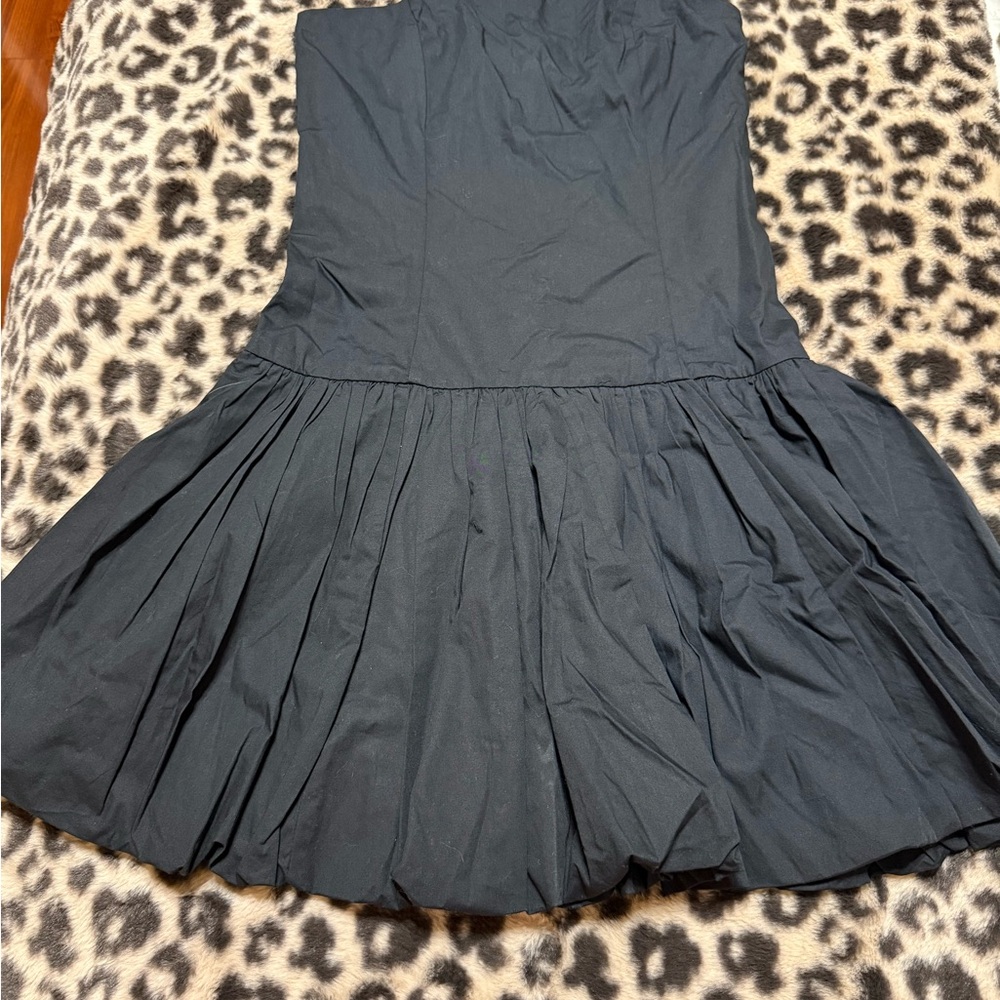 Abercrombie & Fitch Black Strapless Bubble Hem Dress